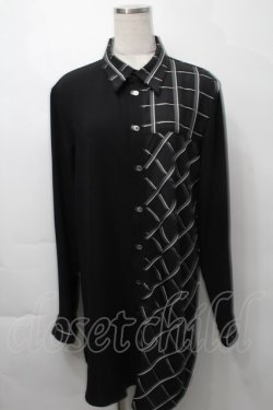 画像1: MiDiom / ロングシャツ  黒 S-25-09-29-046-PU-BL-HR-ZS