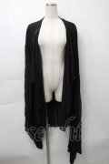 NAOTO SEVEN / ロングシアーカーディガン  黒 S-25-09-29-048-HN-TO-HR-ZS