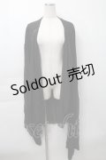 NAOTO SEVEN / ロングシアーカーディガン  黒 S-25-09-29-048-HN-TO-HR-ZS