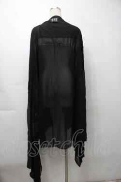 画像2: NAOTO SEVEN / ロングシアーカーディガン  黒 S-25-09-29-048-HN-TO-HR-ZS
