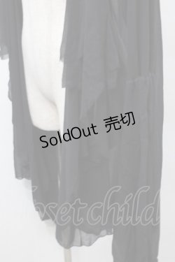 画像3: NAOTO SEVEN / ロングシアーカーディガン  黒 S-25-09-29-048-HN-TO-HR-ZS