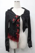 GRAMM / レースアップボレロ  黒ｘ赤 S-25-09-29-050-HN-TS-HR-ZS