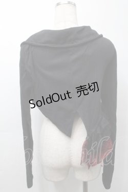 画像2: GRAMM / レースアップボレロ  黒ｘ赤 S-25-09-29-050-HN-TS-HR-ZS