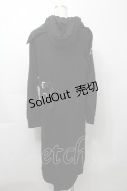 画像2: Sixh / 刺繍ロングZIPパーカー  黒 S-25-09-29-051-HN-TO-HR-ZS