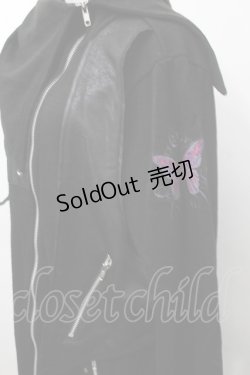 画像3: Sixh / 刺繍ロングZIPパーカー  黒 S-25-09-29-051-HN-TO-HR-ZS