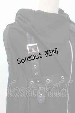 画像4: Sixh / 刺繍ロングZIPパーカー  黒 S-25-09-29-051-HN-TO-HR-ZS