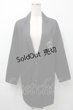 画像1: Sixh / プリントロングジャケット  黒 S-25-09-29-052-HN-JA-HR-ZS