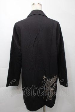 画像2: Sixh / プリントロングジャケット  黒 S-25-09-29-052-HN-JA-HR-ZS