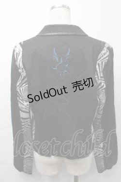 画像2: Sixh / プリント切替ジャケット  黒ｘ白 S-25-09-29-053-HN-JA-HR-ZS