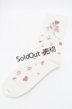画像2: PINK HOUSE / ハートローズソックス  アイボリー S-25-09-29-007-LO-ZA-HR-ZS