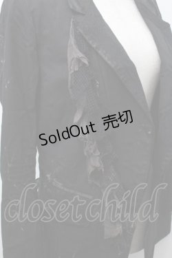 画像6: DARK RED  RUM / レース切替ダメージジャケット  黒 S-25-09-29-054-HN-JA-HR-ZS