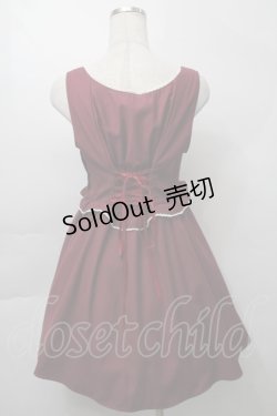 画像2: Amavel / レース切替ジャンパースカート  エンジ S-25-09-29-059-CA-OP-HR-ZS