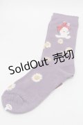PINK HOUSE / 雛菊ロンドソックス  パープル S-25-09-29-008-LO-ZA-HR-ZS