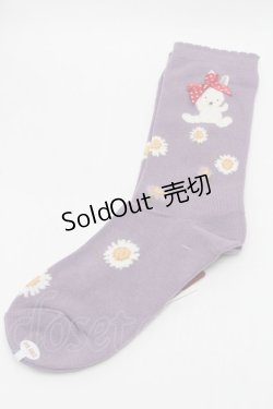 画像1: PINK HOUSE / 雛菊ロンドソックス  パープル S-25-09-29-008-LO-ZA-HR-ZS