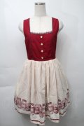 axes femme / アンティークパネル柄ワンピース  赤 S-25-09-29-060-AX-BL-HR-ZS