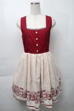 画像1: axes femme / アンティークパネル柄ワンピース  赤 S-25-09-29-060-AX-BL-HR-ZS