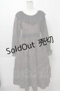 marcHenTica / ストライプワンピース  ブラウンｘ黒 S-25-09-29-062-LO-OP-AS-ZS