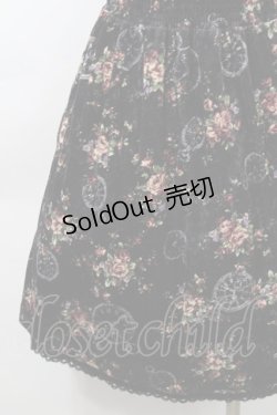 画像3: axes femme / ベロアプリントワンピース  黒 S-25-09-29-063-AX-OP-AS-ZS