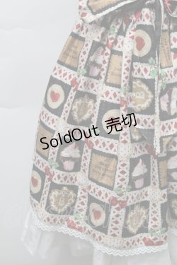 画像3: BABY,THE STARS SHINE BRIGHT / La Patisserie〜Mon peche mignon〜柄エプロンジャンパースカート  黒 S-25-09-29-064-BA-OP-HR-ZS