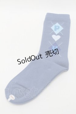 画像2: PINK HOUSE / PHロゴアーガイル柄ソックス  ブルー S-25-09-29-001-LO-ZA-HR-ZS
