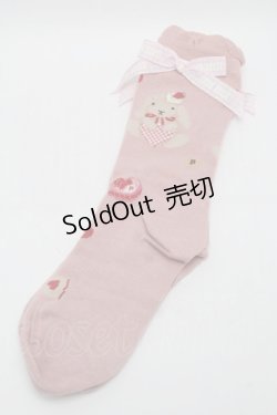 画像2: PINK HOUSE / sweets lop ear bunnyソックス  ピンク S-25-09-29-009-LO-ZA-HR-ZS
