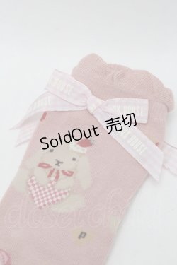 画像3: PINK HOUSE / sweets lop ear bunnyソックス  ピンク S-25-09-29-009-LO-ZA-HR-ZS