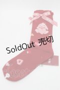 PINK HOUSE / sweets lop ear bunnyソックス  赤 S-25-09-29-010-LO-ZA-HR-ZS