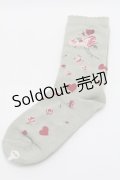 PINK HOUSE / ハートローズソックス  グリーン S-25-09-29-011-LO-ZA-HR-ZS