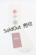 PINK HOUSE / PHロゴアーガイル柄ソックス  アイボリー S-25-09-29-002-LO-ZA-HR-ZS
