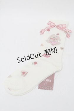 画像1: PINK HOUSE / sweets lop ear bunnyソックス  アイボリー S-25-09-29-013-LO-ZA-HR-ZS