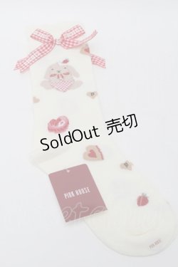 画像2: PINK HOUSE / sweets lop ear bunnyソックス  アイボリー S-25-09-29-013-LO-ZA-HR-ZS