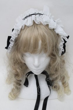 画像2: LOLITA / ヘッドドレス  黒ｘ白 S-25-09-29-023-LO-ZA-AS-ZS