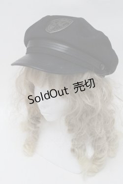 画像1: Moi-meme-Moitie / エンブレムバッチ付きミリタリー風ハット  黒 S-25-09-29-027-MO-AC-AS-ZS