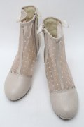 axes femme POETIQUE / ドットチュールブーツ  アイボリー S-25-09-29-029-AX-SH-HR-ZS