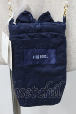 画像2: PINK HOUSE / パールチェーンスマホポシェット  ネイビー S-25-09-29-030-LO-BG-HR-ZS