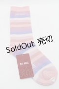 PINK HOUSE / ロゴ入りミックスボーダーソックス  ピンク S-25-09-29-005-LO-ZA-HR-ZS