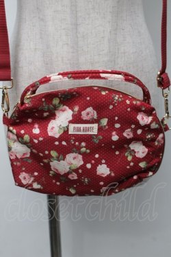 画像1: PINK HOUSE / Berry Roseプリントの3WAYミニバッグ  赤 S-25-09-29-032-LO-BG-HR-ZS