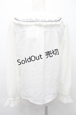 画像2: axes femme POETIQUE / リボン付ストロベリー刺繍ブラウス  オフ S-25-10-01-033-AX-BL-AS-ZS