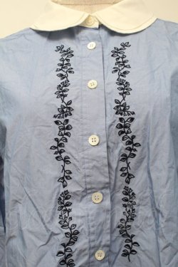 画像3: Jane Marple / 刺繍ブラウス  ブルー S-25-10-01-035-JM-BL-AS-ZS