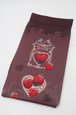 画像1: BABY,THE STARS SHINE BRIGHT / Strawberry Loves Chocolateオーバーニーソックス  ブラウン S-25-10-01-005-BA-AC-AS-ZS