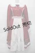 axes femme kawaii / 童話の小公女ワンピース  赤 S-25-10-01-046-AX-OP-AS-ZS