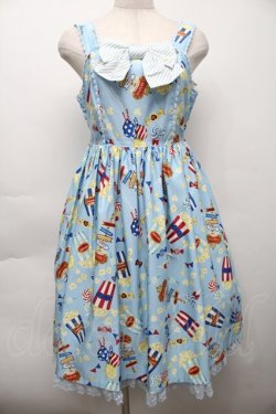 画像1: Angelic Pretty / Happy Park Carnivalジャンパースカート  サックス S-25-10-01-048-AP-OP-AS-ZS