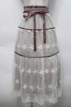 画像1: axes femme POETIQUE / レースティアードロングスカート  ベージュ S-25-10-01-057-AX-SK-AS-ZS