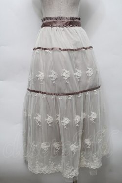 画像2: axes femme POETIQUE / レースティアードロングスカート  ベージュ S-25-10-01-057-AX-SK-AS-ZS