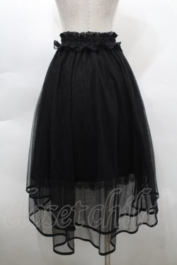 画像2: axes femme POETIQUE / チュール×レーススカート  黒 S-25-10-01-060-AX-SK-AS-ZS