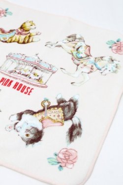 画像3: PINK HOUSE / メリーゴーラウンド柄ハンドタオル  オフ S-25-10-01-012-LO-ZA-AS-ZS