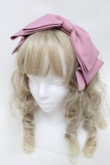 axes femme kawaii / 斜めリボンカチューシャ  ピンク S-25-10-01-023-AX-AC-AS-ZS