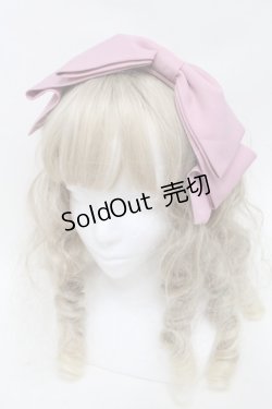 画像1: axes femme kawaii / 斜めリボンカチューシャ  ピンク S-25-10-01-023-AX-AC-AS-ZS