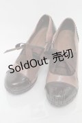 axes femme / バイカラーエナメルパンプス L ブラウン S-25-10-01-028-AX-SH-HR-ZS