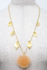 Q-pot. / オレンジローズ パート ドゥ フリュイ ネックレス  オレンジ S-25-10-02-034-QP-AC-HR-ZS